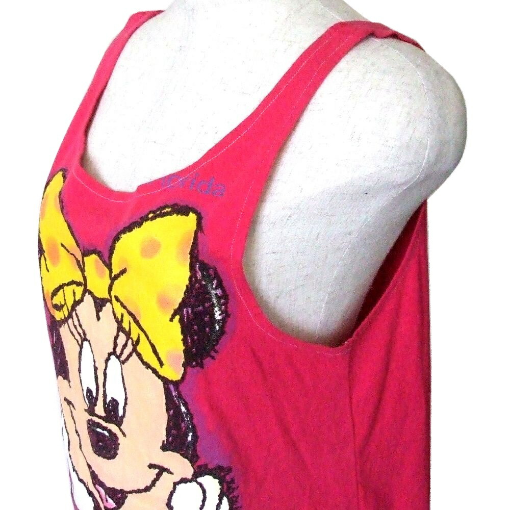 楽天市場 Disney ディズニー ミニーマウスタンクトップ ピンク Tシャツ ノースリーブ ミッキーマウス 中古 Crown Store
