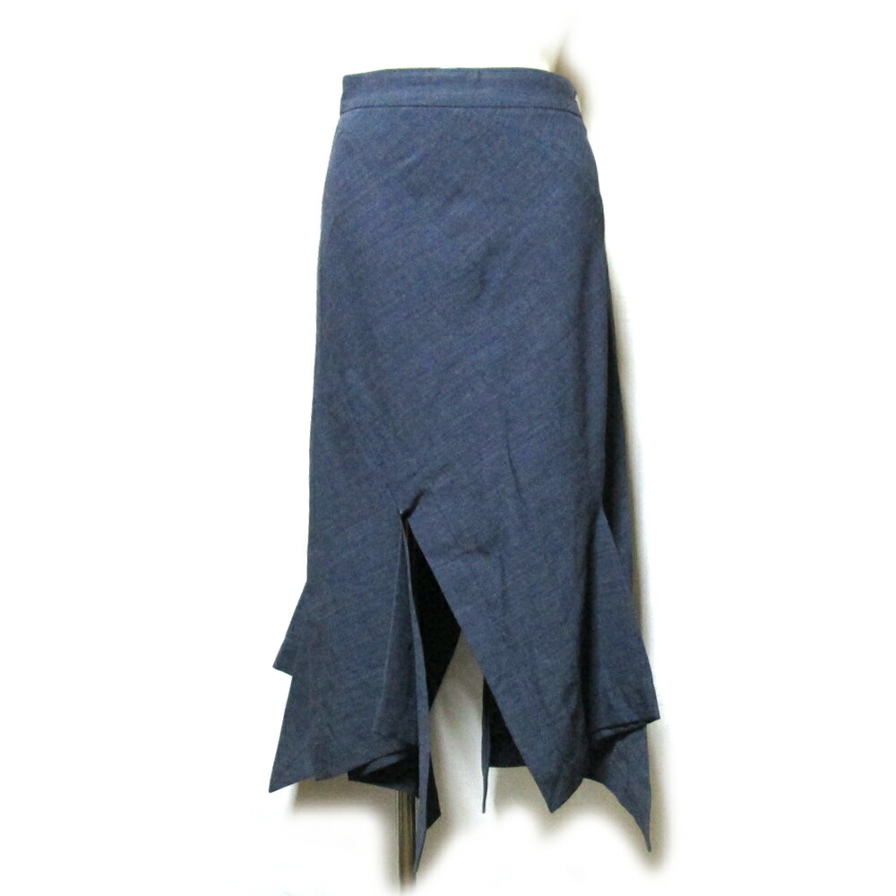 Crown Store Used Brand Clothing Store Slash Flared Skirt Gray
