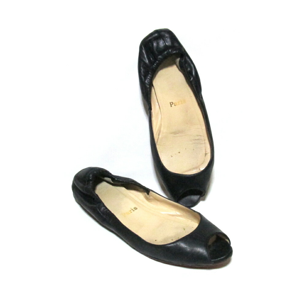 国産】 Christian Louboutin クリスチャン ルブタン 37 レザーバレー 