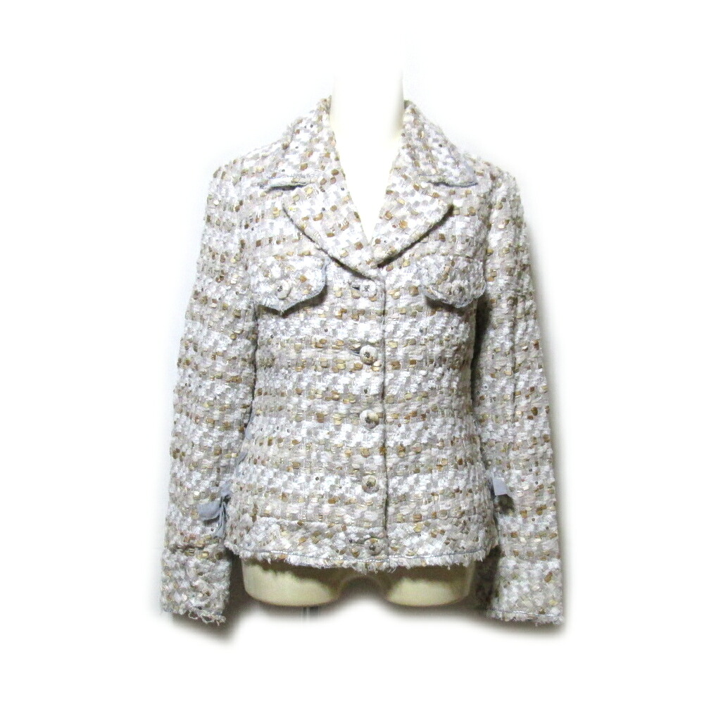 Vintage INGEBORG PINK HOUSE ヴィンテージ インゲボルグ ピンクハウス 「S」 ドレスツイードジャケット 127728 【中古】