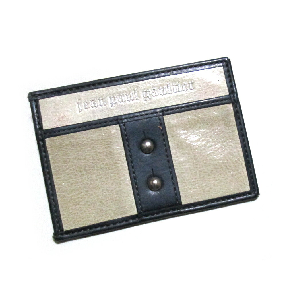 未使用品◎ Jean Paul GAULTIER カードケース 名刺入れ レザー Jean Paul Gaultier 【新古品】 Vintage GAULTIER ヴィンテージ