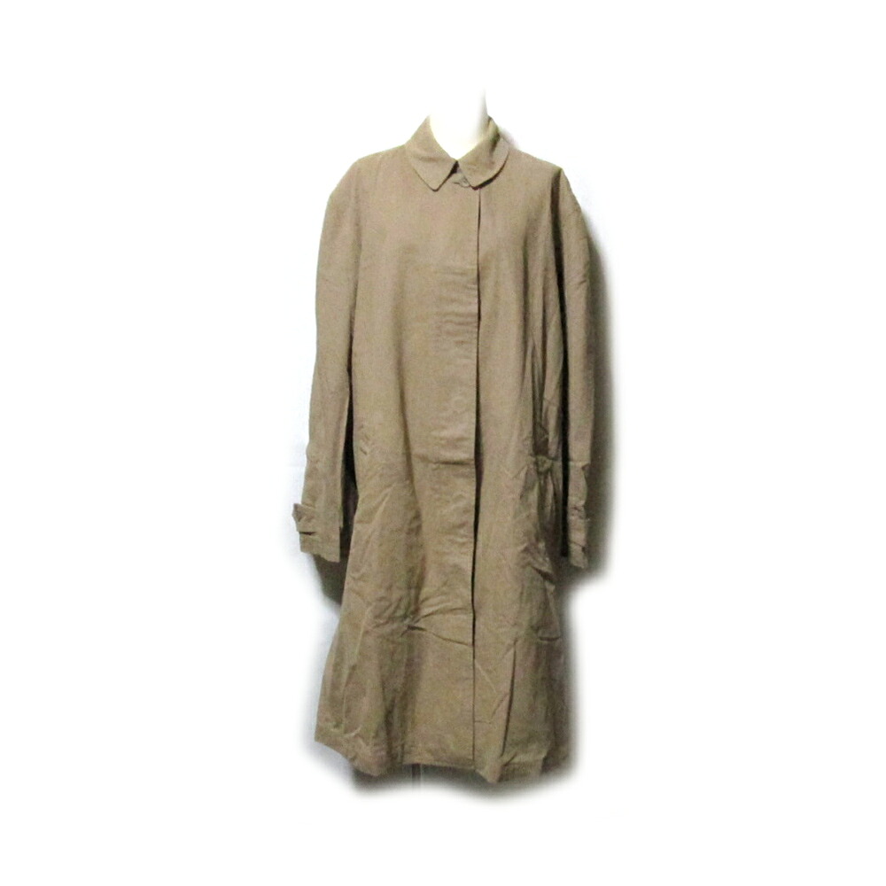 Vintage INGEBORG PINK HOUSE ヴィンテージ インゲボルグ ピンクハウス ステンカラーロングコットンコート (PINK HOUSE ピンクハウス ベージュ) 131959 【中古】