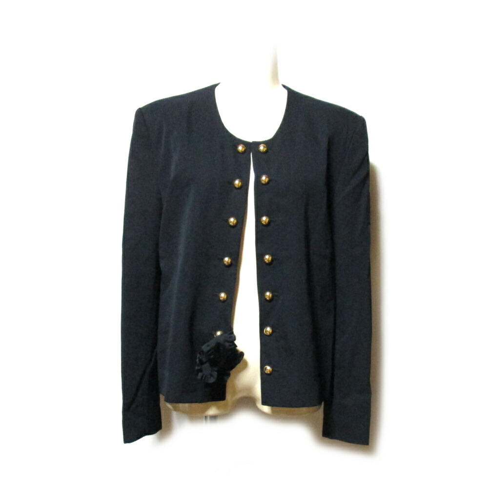 Vintage INGEBORG PINK HOUSE ヴィンテージ インゲボルグ ピンクハウス 金ボタンジャケット (PINK HOUSE ピンクハウス 金子功 黒) 132207 【中古】