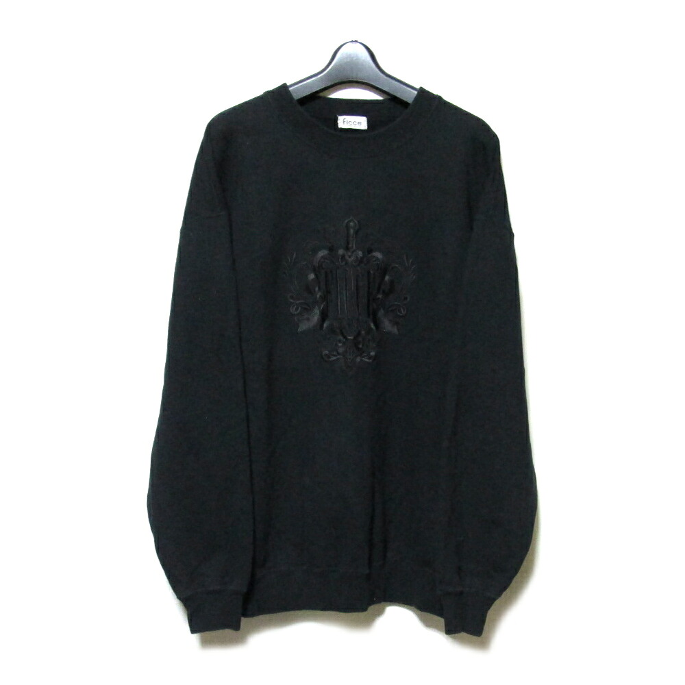 Vintage ficce YOSHIYUKI KONISHI ヴィンテージ フィッチェ ヨシユキコニシ エンブレム刺繍トレーナー (黒 ブラック スエット ドン小西) 132312 【中古】｜CROWN STORE