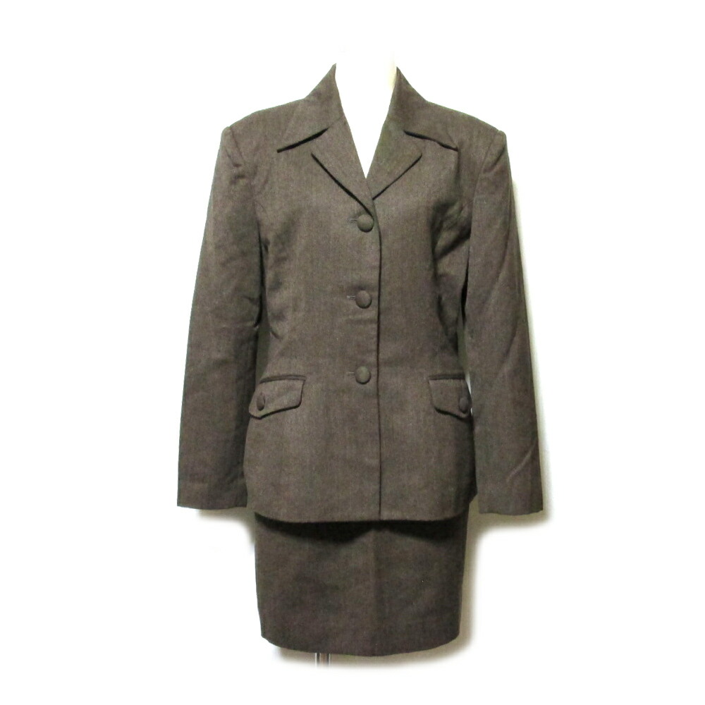 美品 Vintage KATHARINE HAMNETT LONDON ヴィンテージ キャサリンハムネットロンドン 「M」 セットアップスーツ (ブラウン ウール バブル) 132378 【中古】|CROWN STORE