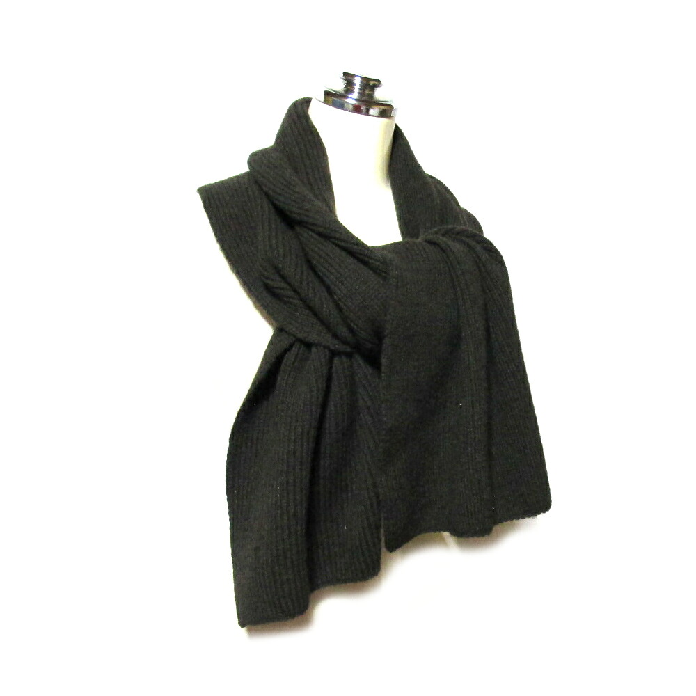 美品 Louis Vuitton ルイヴィトン イタリア製 ヤクヘアーニットマフラー (カーキ ショール) 134340 【中古】|CROWN STORE