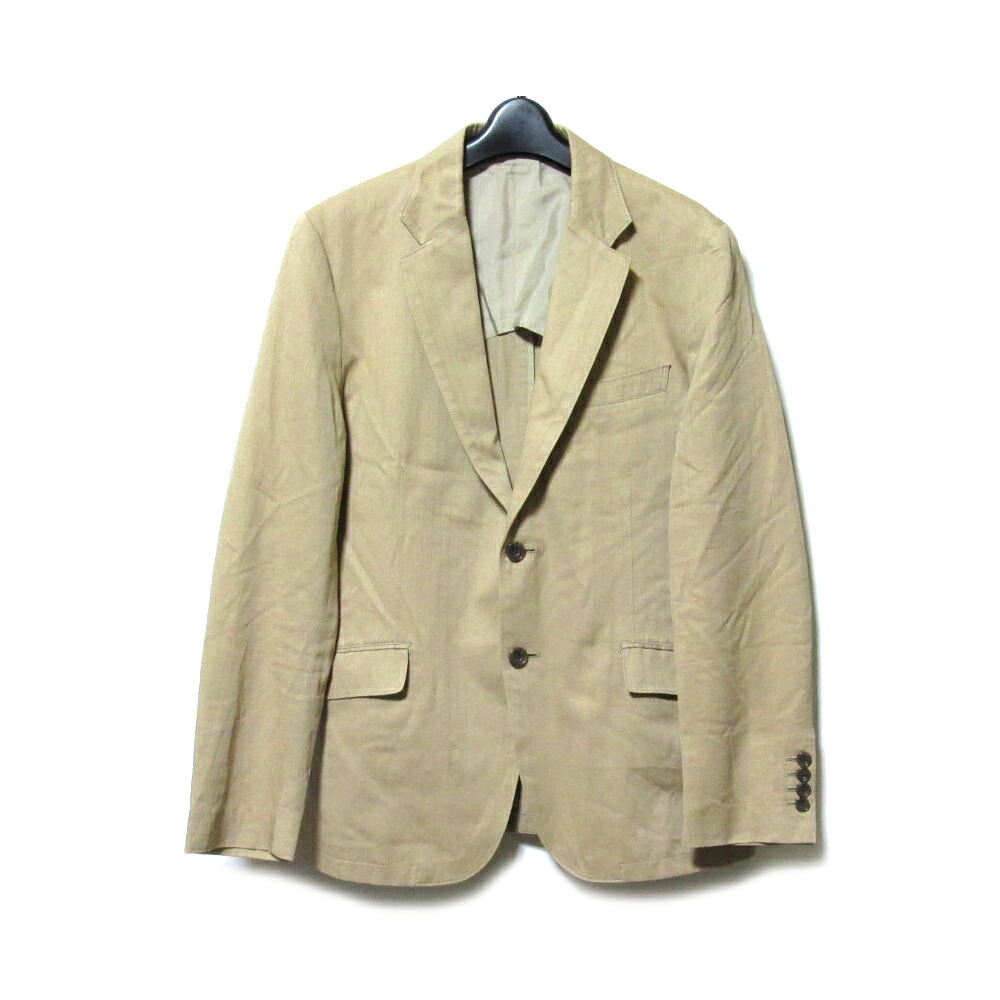 MEN'S BIGI メンズ ビギ 「3」 コットン2Bジャケット (定番 ベージュ ブレザー 日本製 Made in Japan) 134696 【中古】｜CROWN STORE