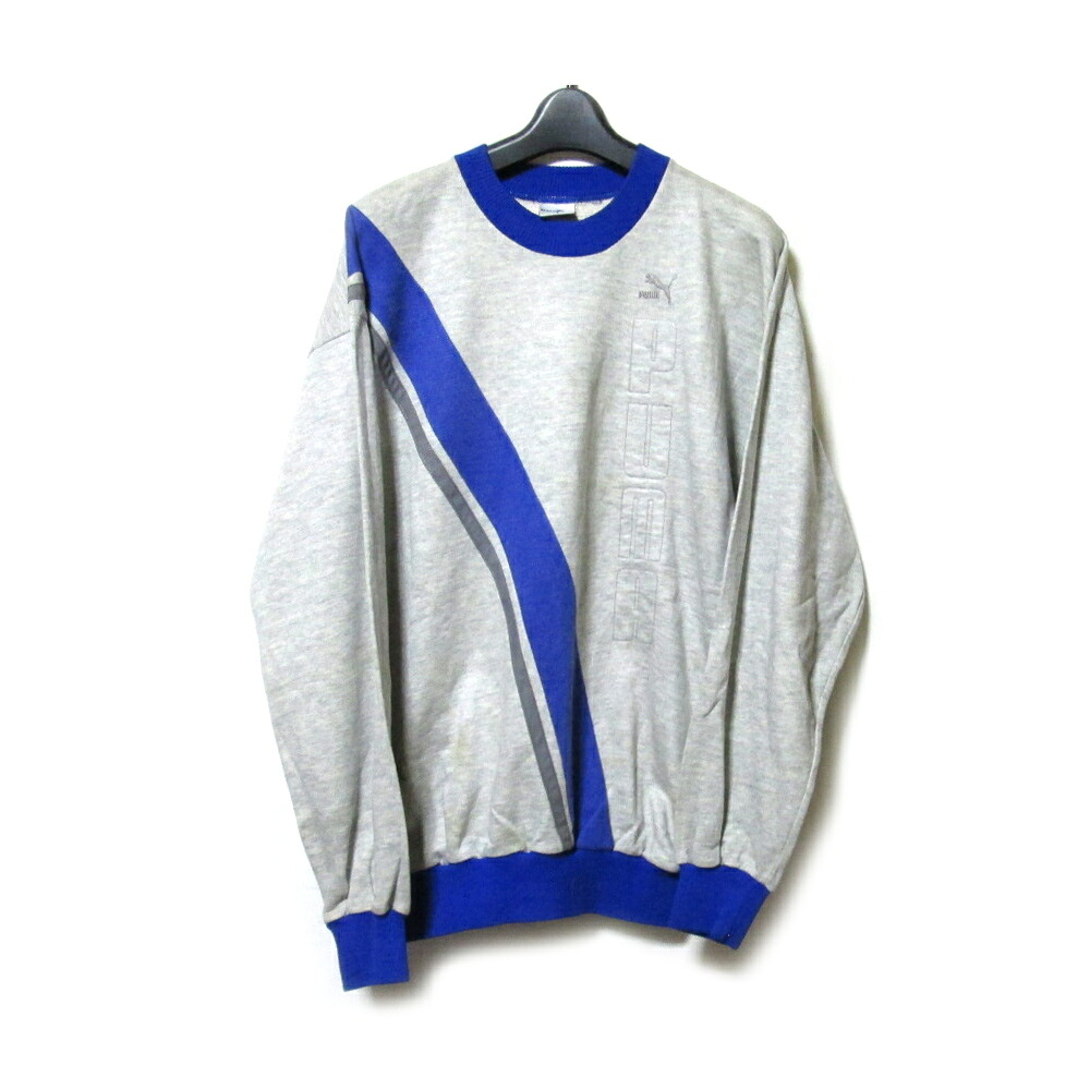 Vintage PUMA ヴィンテージ プーマ 「4」 イタリア製 ラインスエットトレーナー (ビンテージ グレー) 134741 【中古】|CROWN STORE
