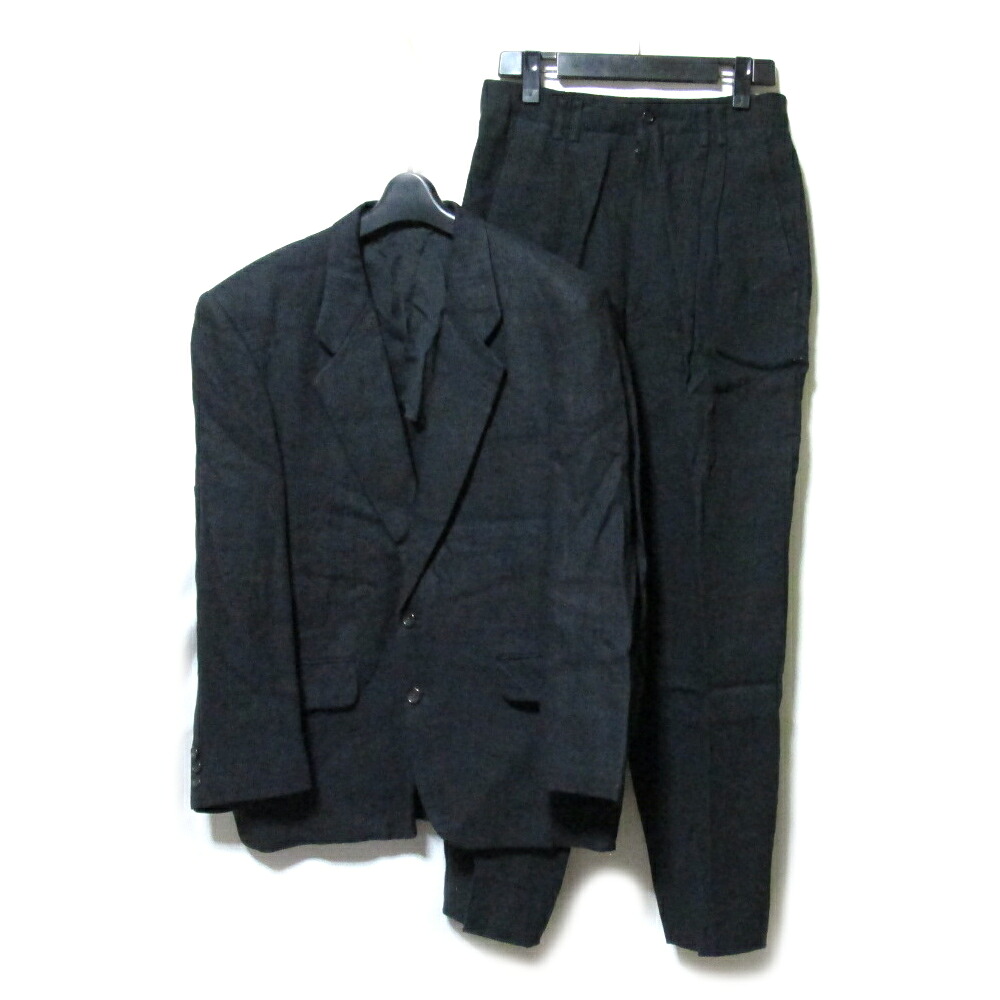 美品 Vintage COMME des GARCONS HOMME ヴィンテージ コムデギャルソン オム 「S」 ボックスシルエット2Bリネンセットアップスーツ (黒 麻 ビンテージ) 134935 【中古】