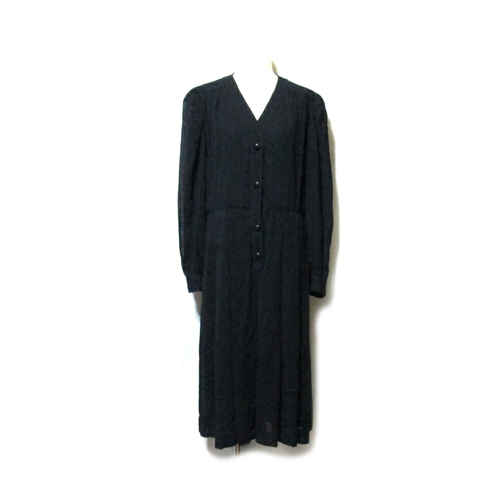 Vintage GIVENCHY ヴィンテージ ジバンシィ 「8」 クラシックロングワンピース (黒 ビンテージ オールド ドレス) 134945 【中古】