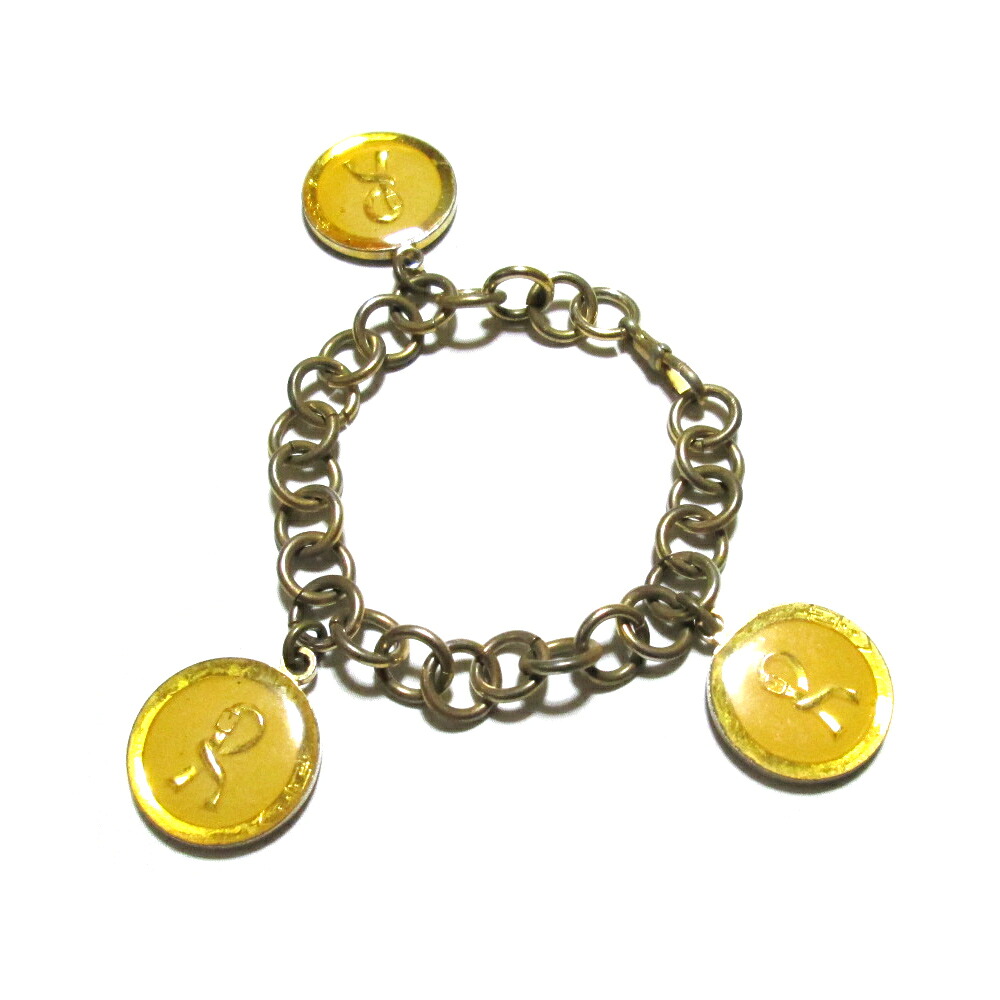 Vintage Roberta di Camerino ヴィンテージ オールド ロベルタディカメリーノ アンティークメダルブレスレット (アンティーク ゴールド ビンンテージ old) 135252 【中古】