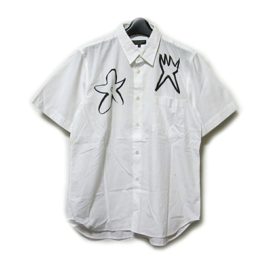 COMME des GARCONS HOMME PLUS コムデギャルソン オムプリュス 「S」 2006 ペイントシャツ (半袖 白) 135521 【中古】｜CROWN STORE