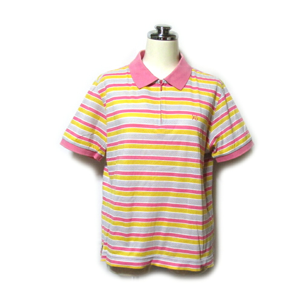 Vintage KENZO ヴィンテージ オールド ケンゾー 「2」 ゴルフボーダーポロシャツ (半袖 ビンテージ ピンク GOLF) 135706 【中古】｜CROWN STORE
