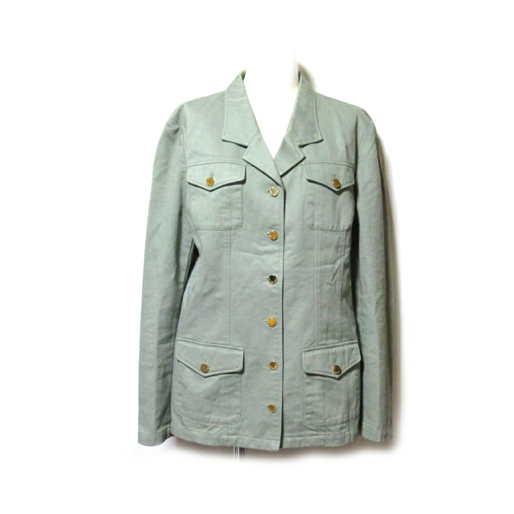 Vintage INGEBORG PINK HOUSE ヴィンテージ オールド インゲボルグ ピンクハウス 「M」 金ボタンサファリジャケット (カーキ ミリタリー 金子功 カネコイサオ) 135866 【中古】