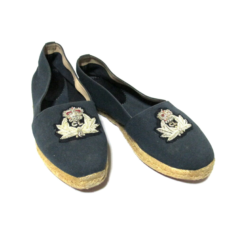 Christian Louboutin クリスチャン ルブタン 「23.0」 エンブレムパンプス (シューズ 靴 ローファー 紺 ネイビー) 136027 【中古】｜CROWN STORE