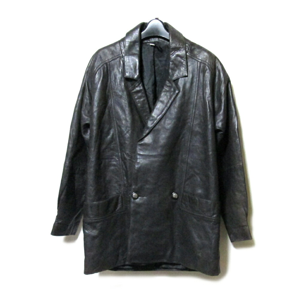 80s ヴィンテージ　レザージャケット 唯一無二】 80s レザージャケット M ブラック ヴィンテージ
