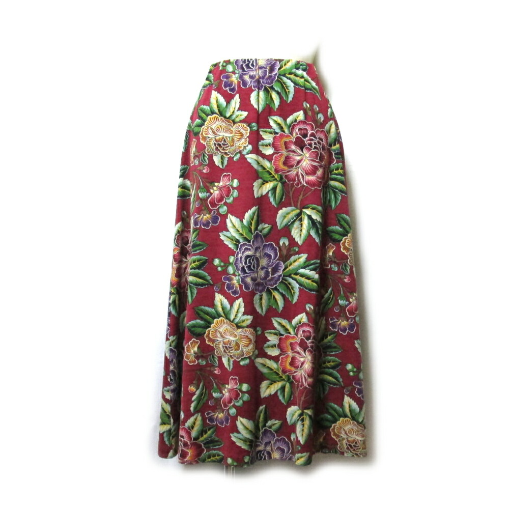 【美品】KENZO PARIS 高田賢三 リネン ロングスカート ブラック 36 136392-1.jpg