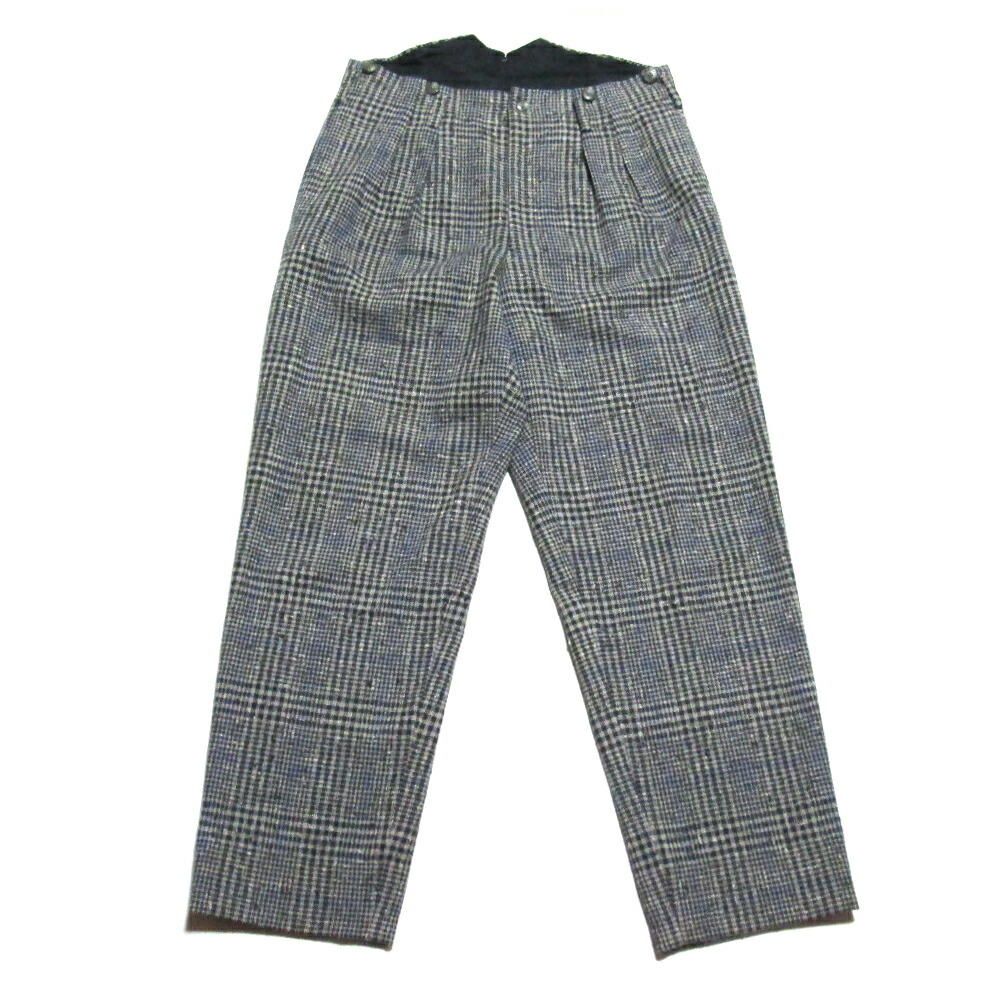 美品★Y's ヨウジヤマモト グレンチェック サルエルパンツ 日本製 Y's ヨウジヤマモト チェック リネン サルエルパンツ 日本製