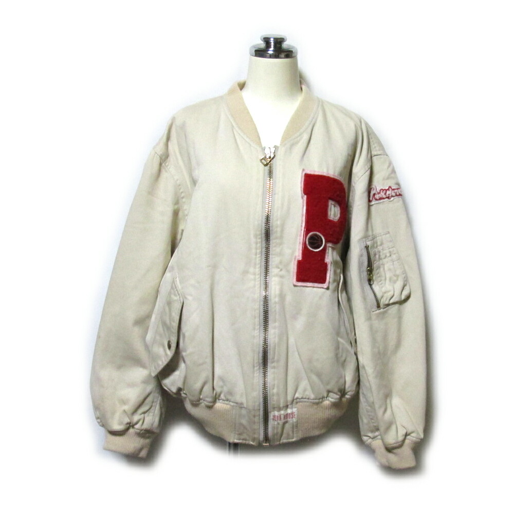 ピンクハウス　　カールヘルム　スタジャン キャメル サイズ:M Karl Helmut - 337 80年代 PINK HOUSE L 日本製 スタジャン