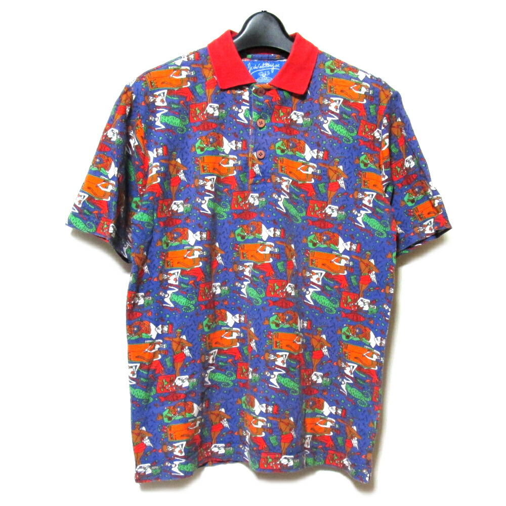 Vintage CASTELBAJAC ヴィンテージ オールド カステルバジャック 「S」 アートモノグラムポロシャツ (Tシャツ 半袖 カラフル ビンテージ) 137325 【中古】