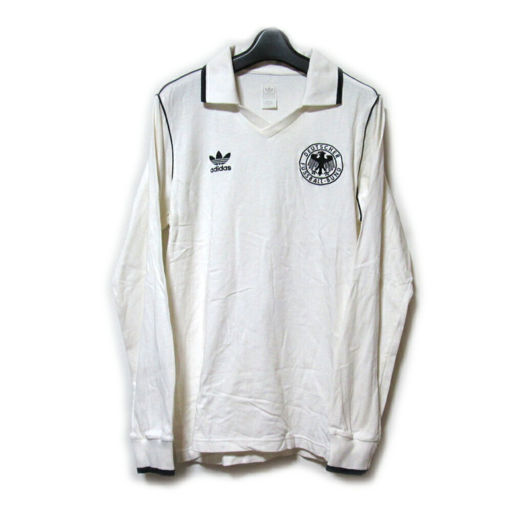 adidas アディダス 「S」 DEUTSCHER FUSSBALL-BUND ドイツサッカーポロシャツ (白 半袖 長袖 Y2K) 137346 【中古】
