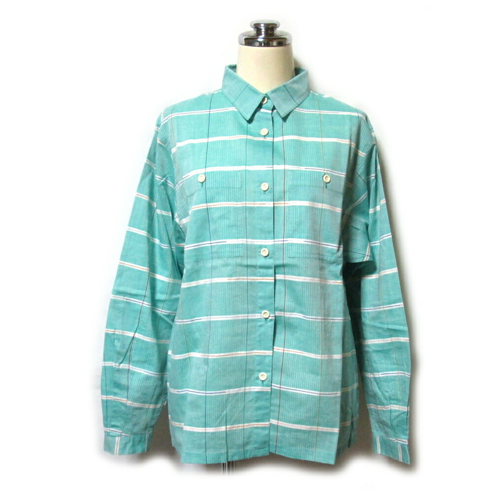 美品 Vintage Christian Dior ヴィンテージ オールド クリスチャンディオール 「M」 ターランチェックブラウス (アンティーク シャツ グリーン 緑) 137601 【中古】