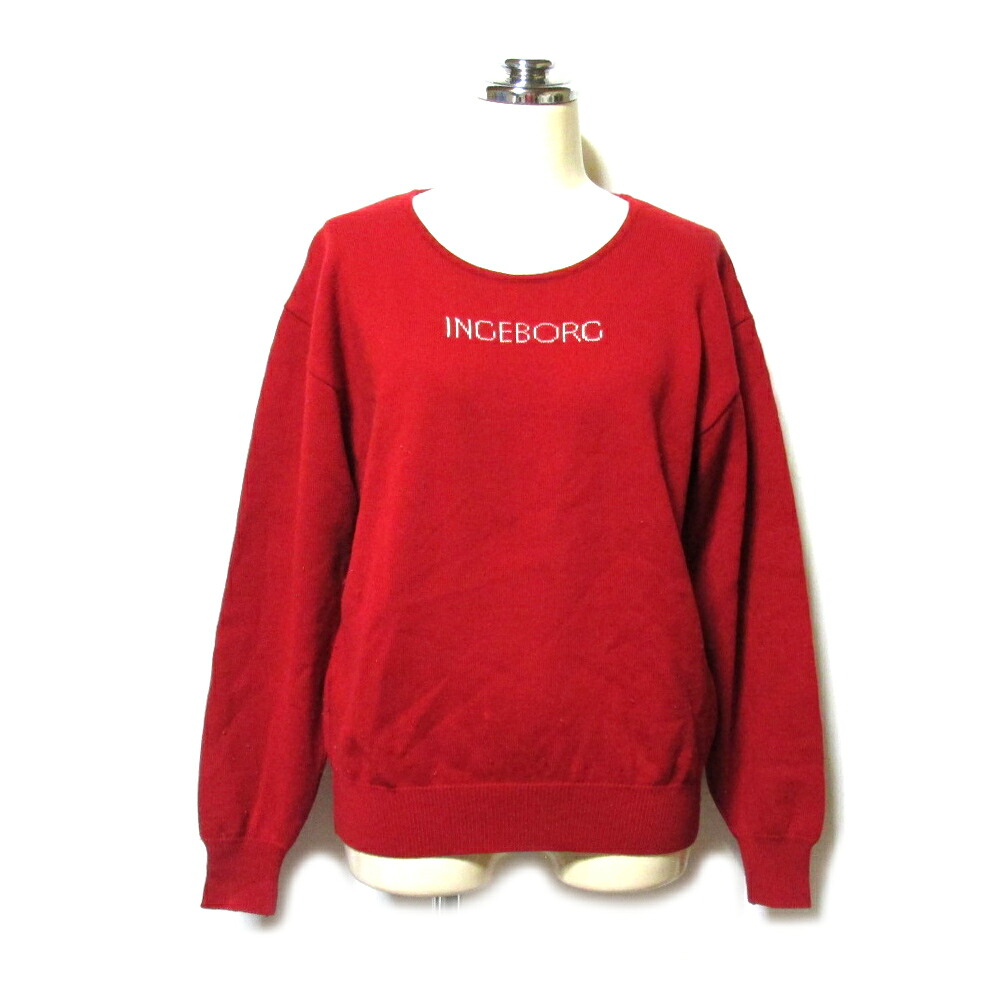 Vintage INGEBORG PINK HOUSE ヴィンテージ オールド インゲボルグ ピンクハウス ロゴニットセーター (赤 金子功 カネコイサオ ビンテージ) 137766 【中古】