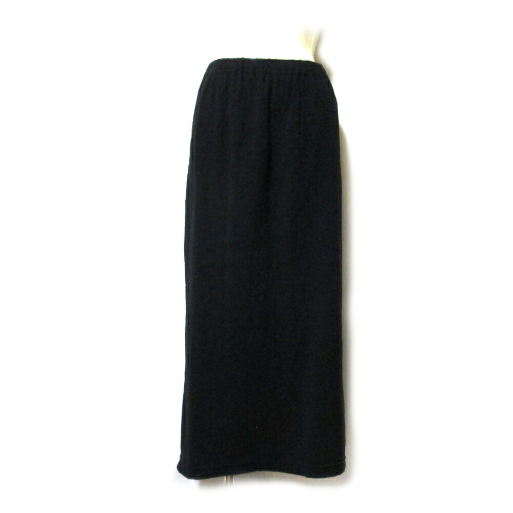 COMME des GARCONS コムデギャルソン 「S」 2007 キュリオシティ期 ロングスカート (Curiosity 紺 ネイビー マキシ丈 ウエストゴム) 137817 【中古】