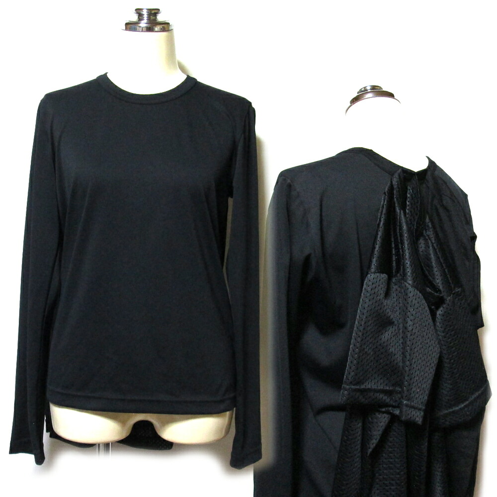 美品 COMME des GARCONS コムデギャルソン 「XS」 2010 ハイブリッドファッション期 トリプルドッキングカットソー (Hybrid Fashion Tシャツ 黒 ブラック 半袖 長袖 タンクトップ 川久保玲) 138005 【中古】｜CROWN STORE