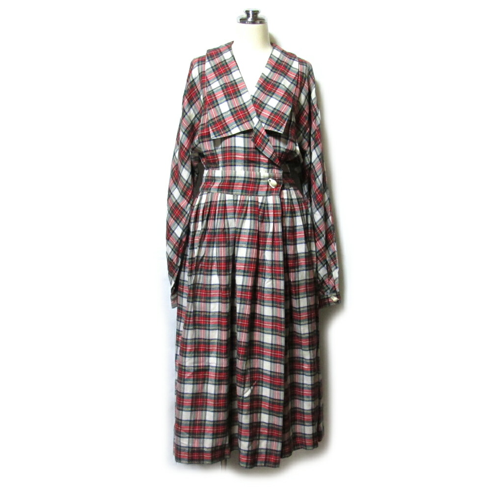 Vintage 80's ヴィンテージ スチュアートドレスタータンチェックロングワンピース (ワイド ビンテージ マキシ丈) 138180 【中古】