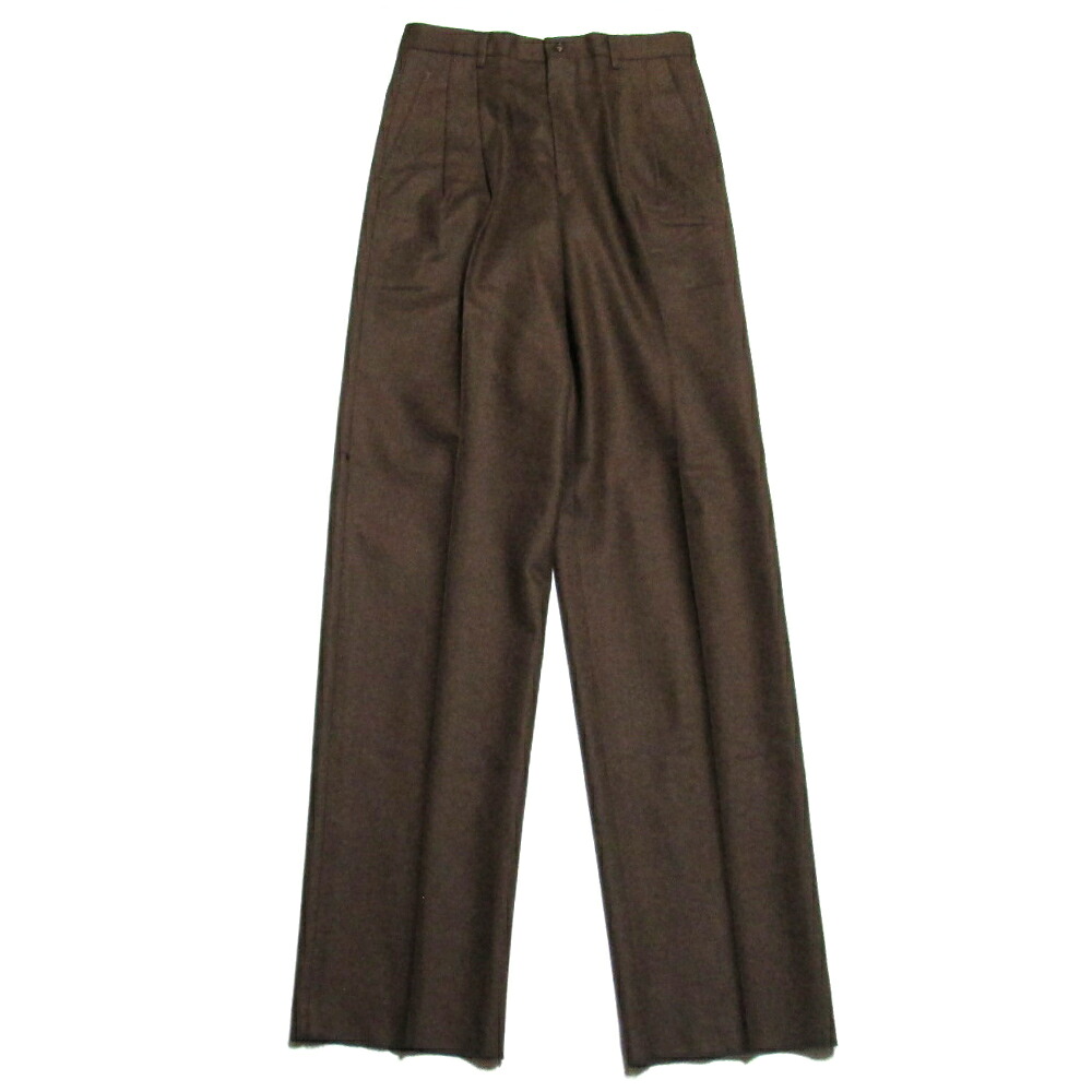 デッドストック Vintage ATELIER SAB for men ヴィンテージ アトリエサブフォーメン 「M」 ワイドタックテイパードウールパンツ (ブラウン ビンテージ) 138379 【中古】