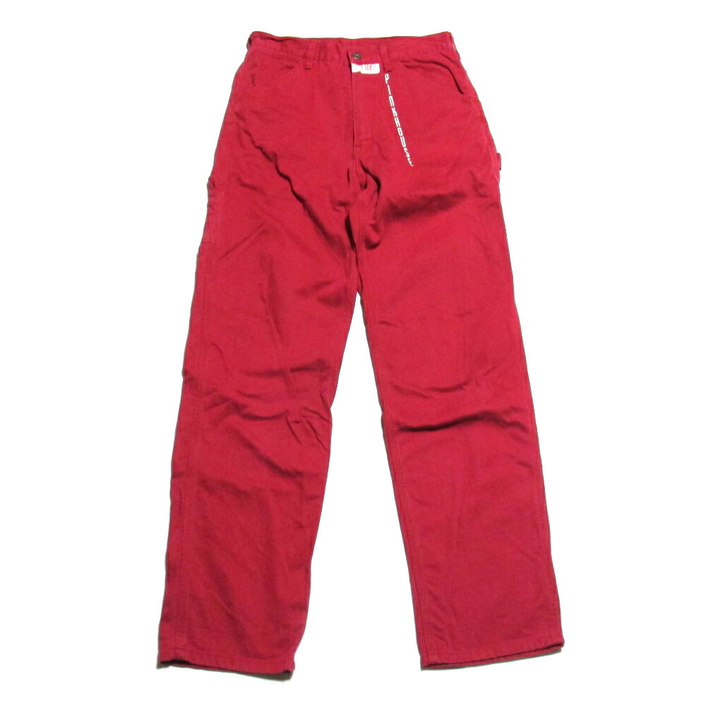 Vintage PINK HOUSE ヴィンテージ ピンクハウス 「M」 ペインターワイドコットンパンツ (先だつもの功 カネコイサオ ビンテージ チノズボン下 赤 ロゴタイプ) 138414 【中古】