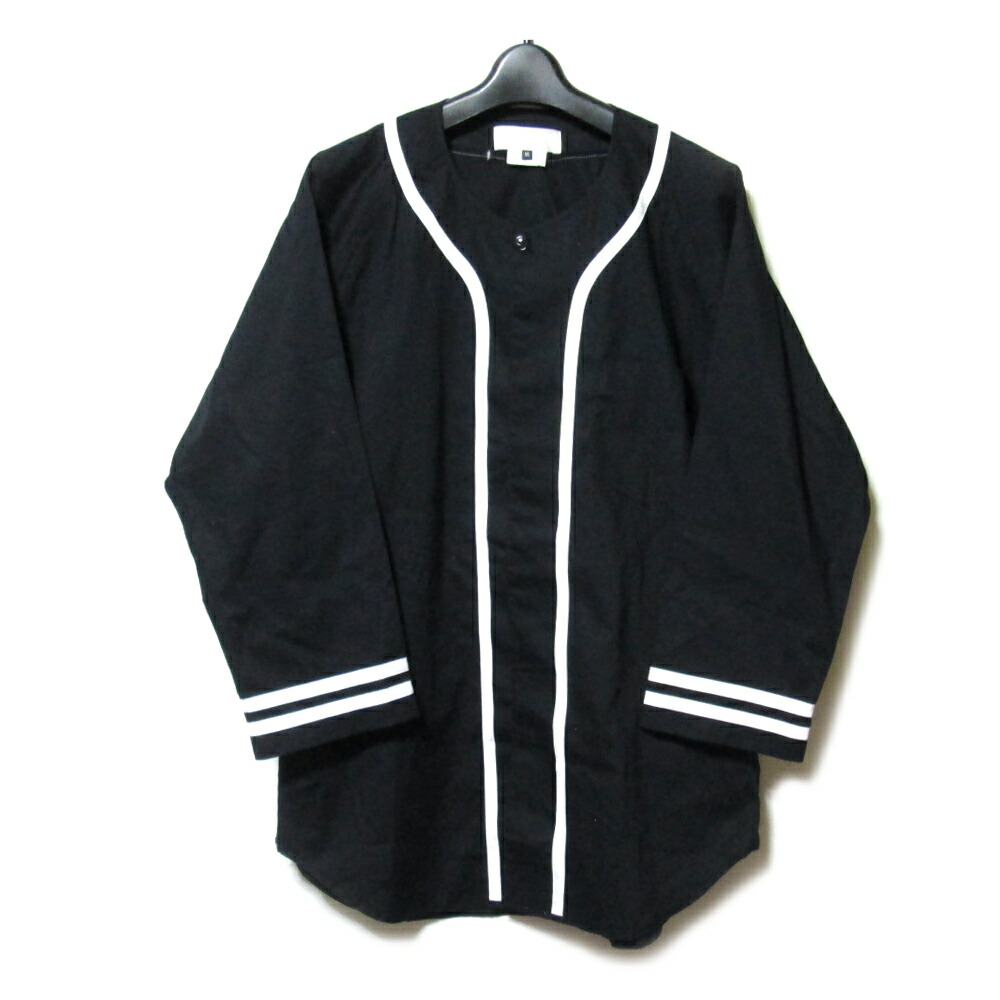 GANRYU COMME des GARCONS  ガンリュー コムデ給仕 「M」 2015 野球プルオーバー (黒いこと 黒 ) 138505 【中古】 メンズファッション-カジュアルシャツ-トップス