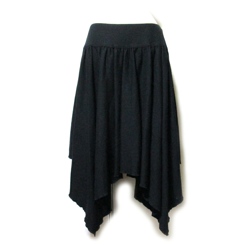 美品 Vintage Jean Paul GAULTIER ヴィンテージ ジャンポールゴルチエ 「40」 ゴシックギャザースカート (ゴルチェ 黒 ブラック) 138552 【中古】