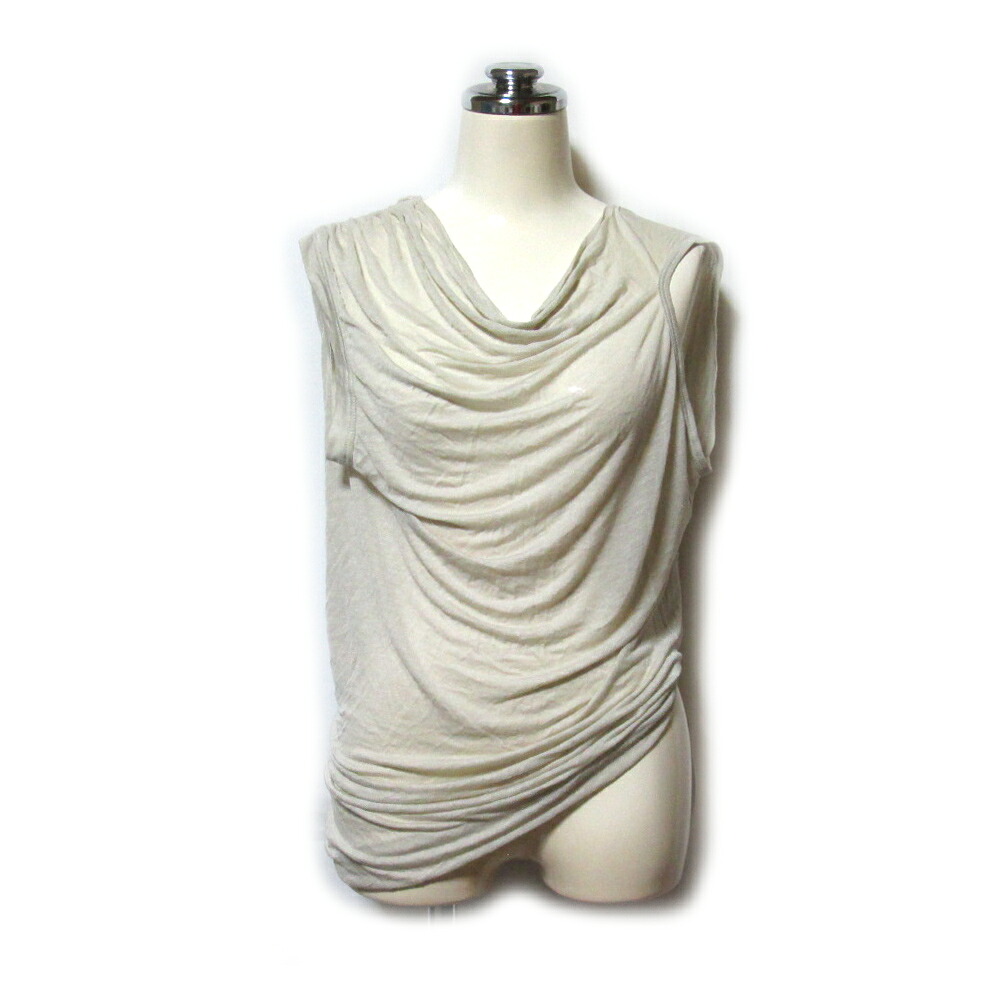 【新古品】 Rick Owens リック オウエンス 「42」 アシンメトリー ストレッチカットソー (新品・タグ付き ベージュ Tシャツ 半袖) 138658 【中古】|CROWN STORE