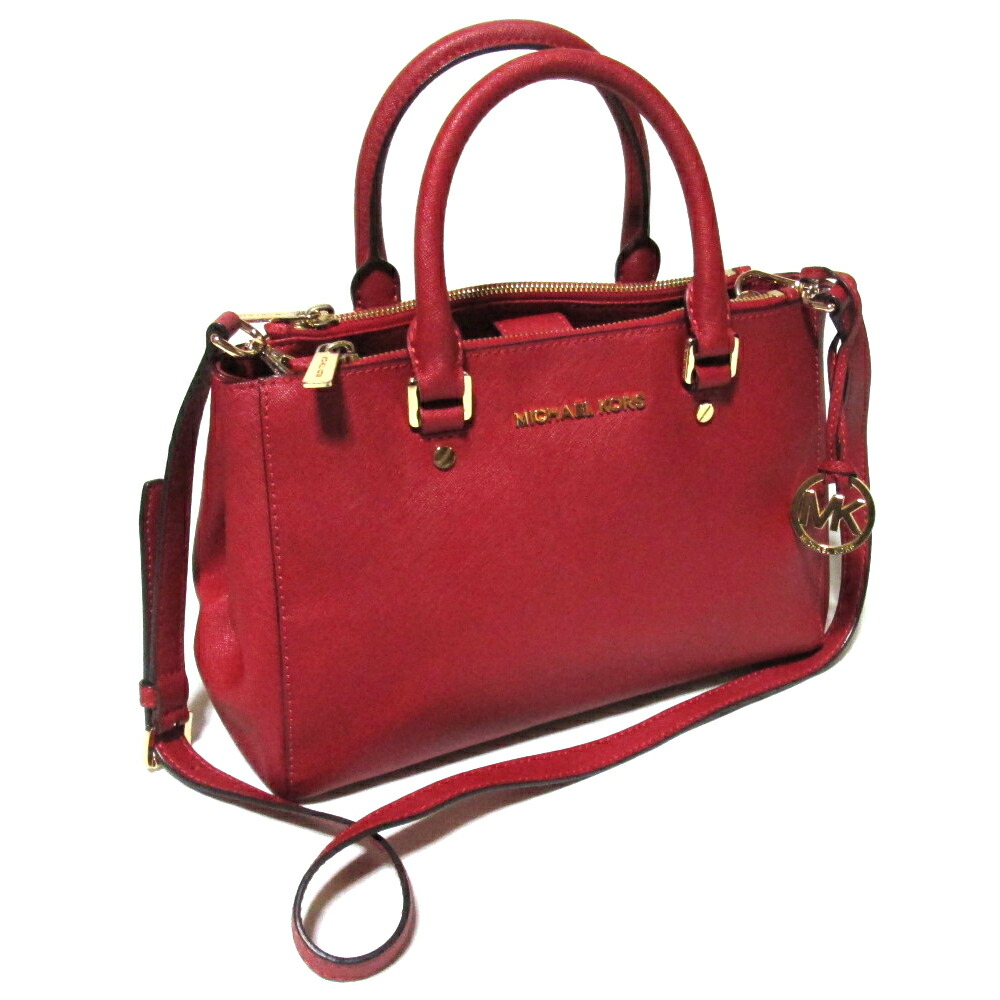 マイケル・コース　ツーウェイバッグ（ワインレッド） Michael Kors マイケルコース 型押し 2WAY トートバッグ レザー