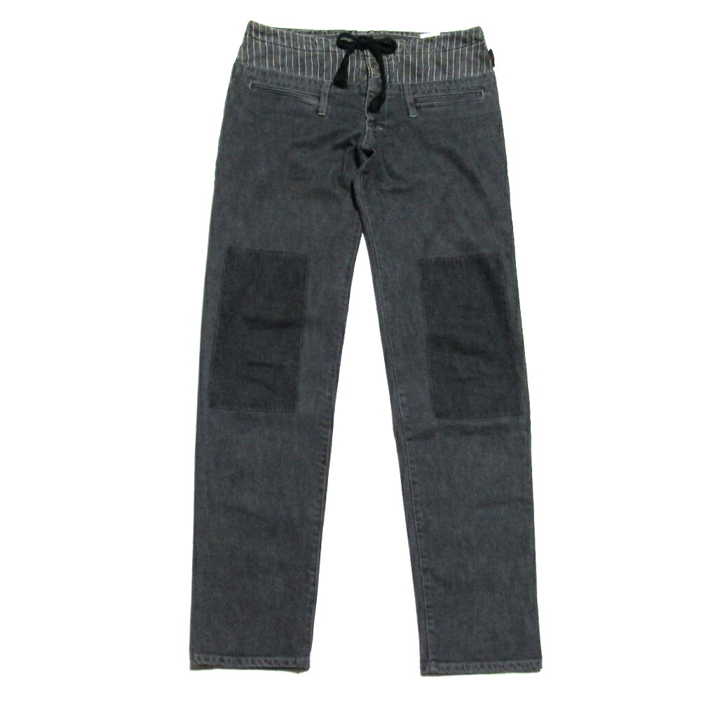 Vintage MICHIKO LONDON \\JEANS ヴィンテージ ミチコトンドン エンジーンズ 「28」 ダブルウエストブラックデニムパンツ (KOSHINO コシノ 黒 Y2K) 139132 【中古】