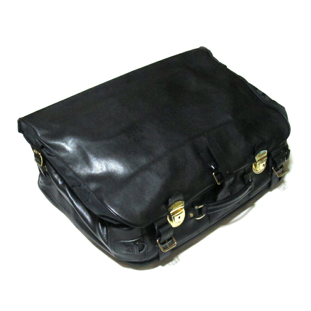 美品 Vintage Yohji Yamamoto Y’SACCS POOL HOMME ヴィンテージ ヨウジヤマモト イザック プール オム 日本製 90年代 レザー×ナイロントラベルバッグ ガーメント機能付 (美品 レア 黒 ブラック 鞄 山本耀司 ショルダーバッグ Made in Japan) 139152 【中古】|CROWN STORE