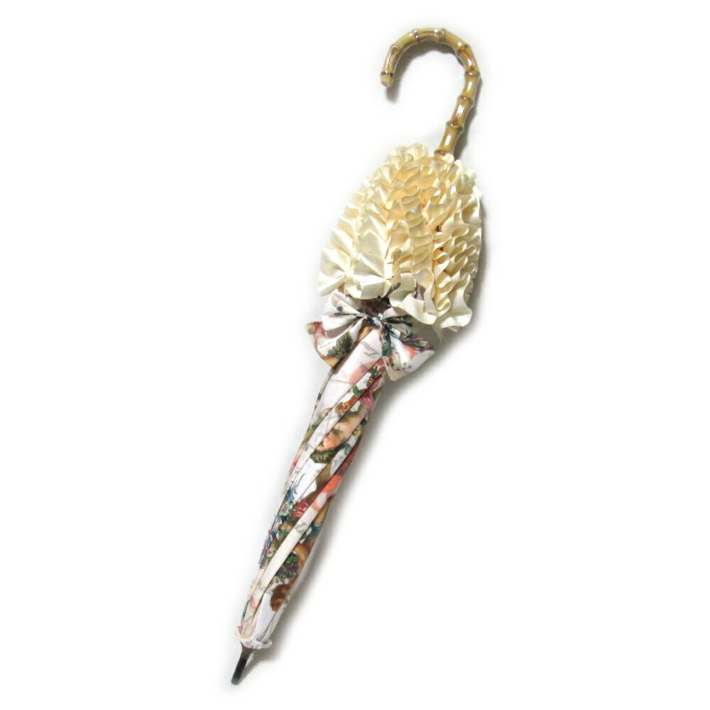 【新古品】 ART IS FASHION  芸術を纏う Angelic Constellation | エンジェルの星図 | Frill Cream Umbrella | ソフトクリーム傘 (晴雨兼用) 139191 【中古】