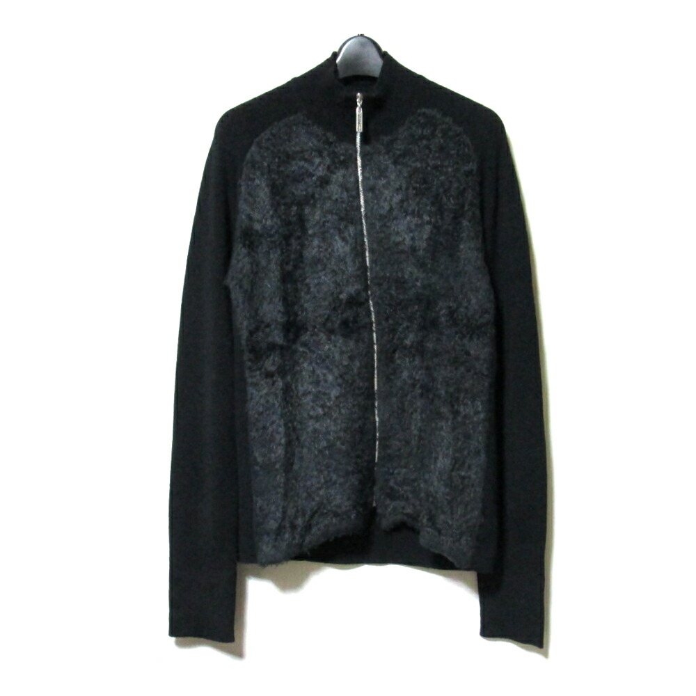 美品 Vintage Jean Paul GAULTIER HOMME ジャンポール・ゴルチエ オム 「M」 毛革縮絨 フルジップ ドライバーズジャケット (黒いこと／ジレー／黒) 139365 【中古】