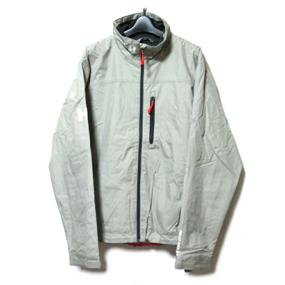 Vintage Helly Hansen ヴィンテージ ヘリーハンセン 薄墨色×赤ジップ・赤ロゴタイプ セーリングジャケット（ユーロ色つや） (厚地の外套 アウトドア 上衣 レーシングヨット) 139687 【中古】