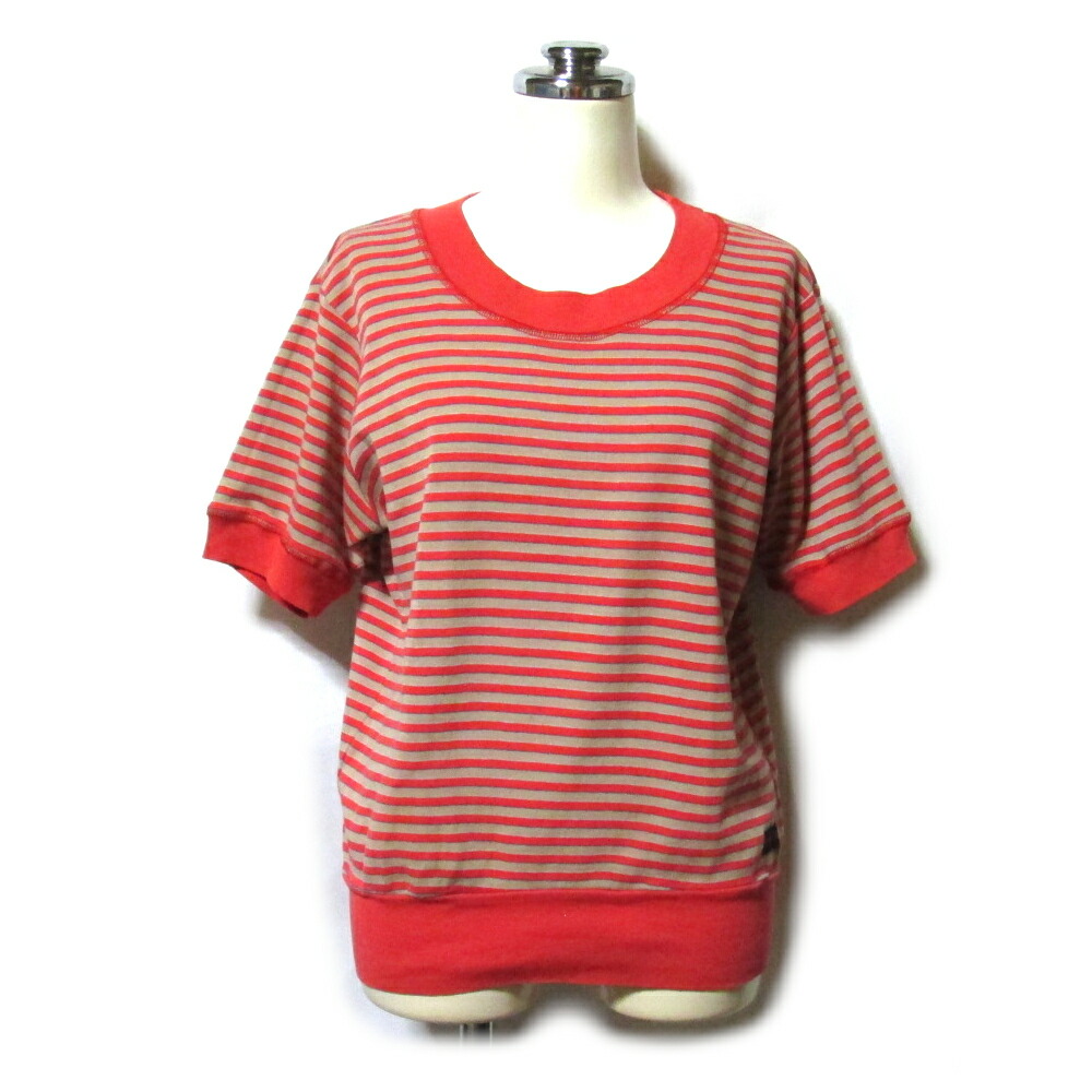 Vintage KENZO JAP ヴィンテージ ケンゾー ジャップ 日本製 赤×ベージュ 半袖Tシャツ (裾リブ・高田賢三時代) 140162 【中古】|CROWN STORE