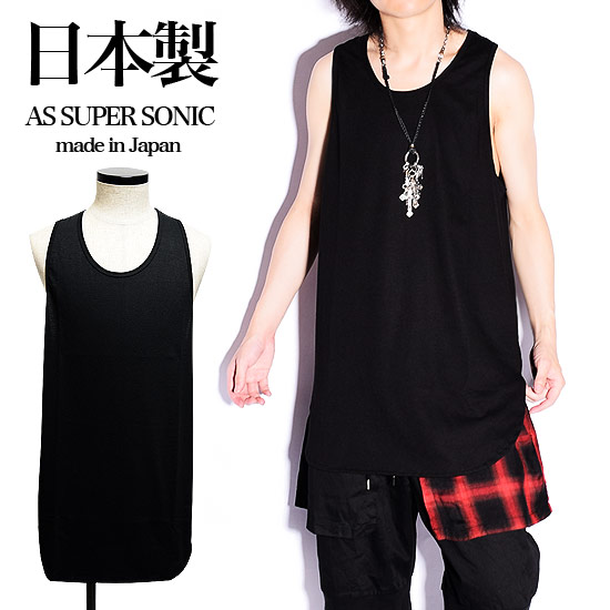 楽天市場】タンクトップ ブラック long clothing ロングクロージング