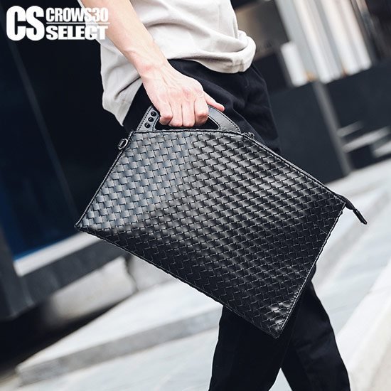 注目ブランド クラッチバック メンズ 編み込み メッシュインポート セカンドバッグ スタッズ ショルダーバック Bag Pu 皮 レザー ユニセックス 男 鞄 30代 40代 個性的 お兄系 V系 ビジュアル系 ビター系 Bitter系 ホスト オラオラ系 悪羅悪羅系 衣装 ストリート系