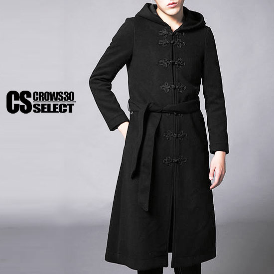 ビッグ割引 黒 ブラック 韓国 黒 ブラック モード系ファッション 衣装 ビジュアル系 V系 ホスト お兄系 ロック 個性的 ロング丈 モード系 アウター 新作 ミリタリーコート 変形 メンズファッション ダッフルコート メンズ ロングコート コート ジャケット