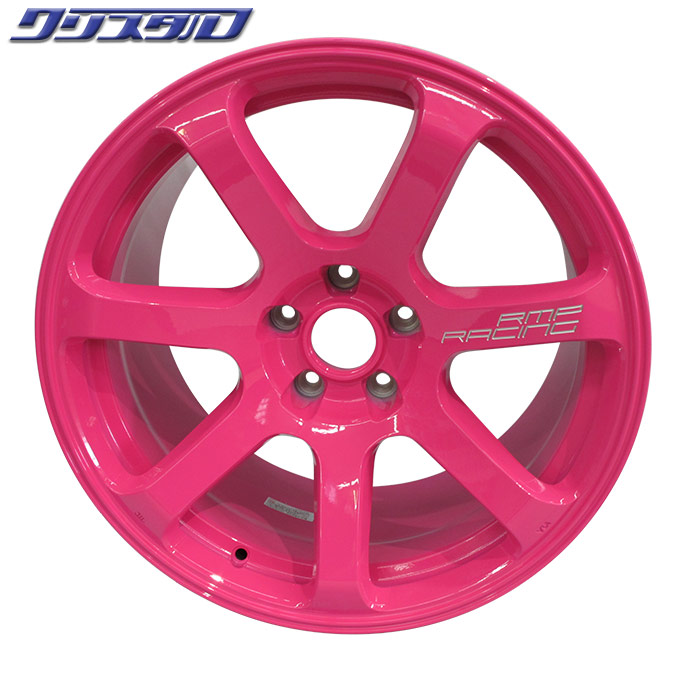 新品 RMPレーシング R07 1895+12 5/114.3 18インチ 9.5J ホール数:5 PCD:114.3 2本組クリスタル限定 オリジナルカラー ピンク MID マルカサービス|カー用品 クリスタル 店