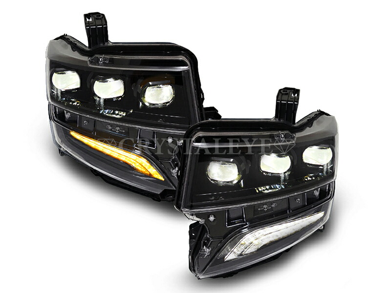 楽天市場 N Boxカスタム Jf1 Jf2 フルled3眼 ヘッドライト流れるシーケンシャルウインカータイプクリスタルアイ ブラックタイプ カプラーオンでhidからフルledに クリスタルアイ楽天市場店