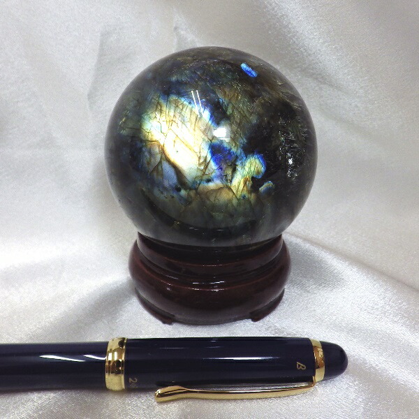 楽天市場】【完全天然 最高品質クラス】 ラブラドライト丸玉（重さ416g