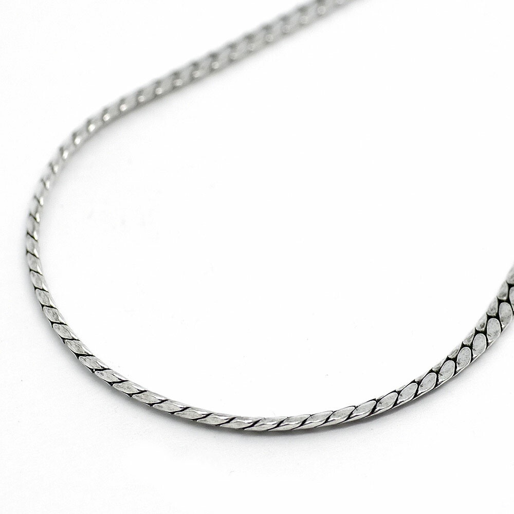 楽天市場】シルバー925 スエッジ喜平 ネックレス[銀色 プレス 幅2.5mm
