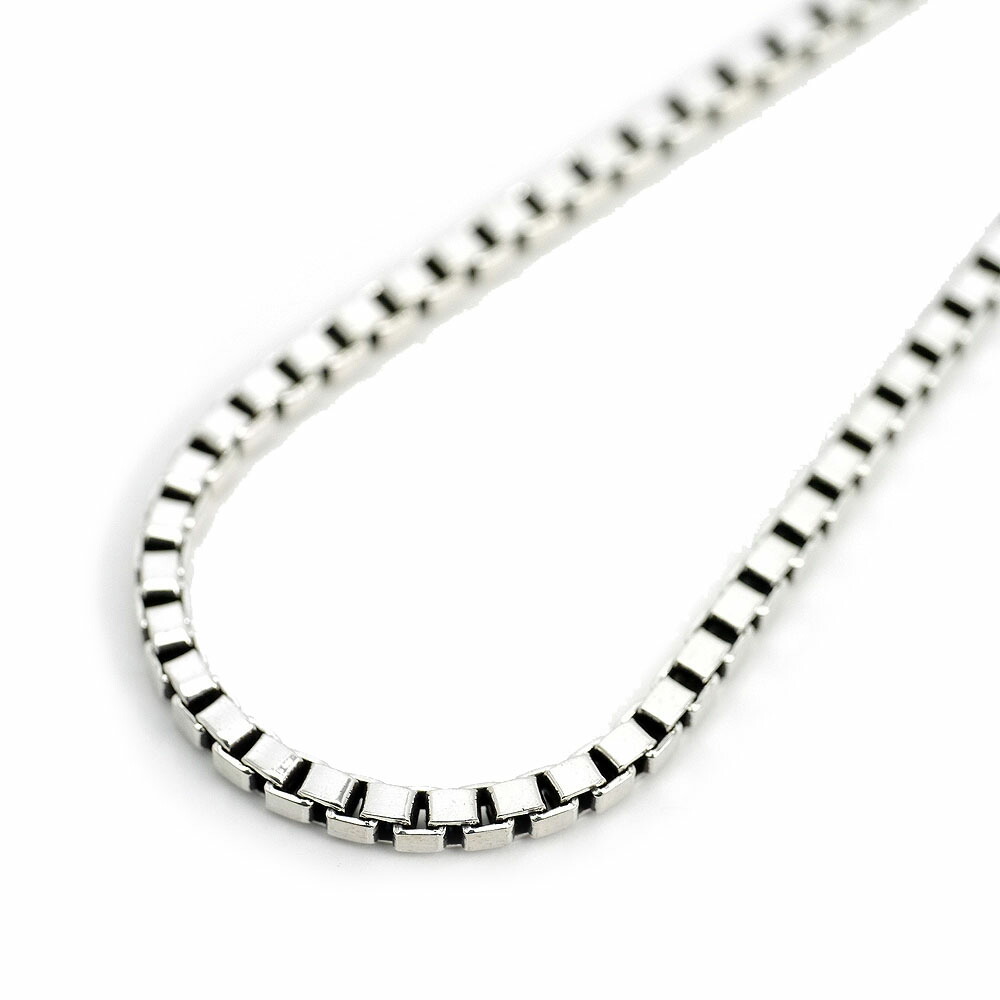 シルバー925 ベネチアン チェーン ネックレス メンズ bo [銀色 幅3mm標準 長さ45cm50cm55cm60cm70cm] (ベネチア ボックス ヴェネチアン レディース シルバーアクセサリー) 10,982円